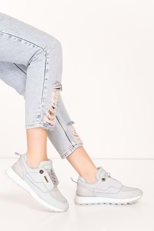 Gondol Kadın Içi Dışı Hakiki Deri Günlük Rahat Ayakkabı tnl.1001 - Buz Gri - 40