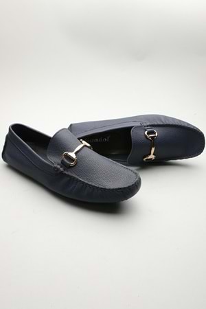 Gondol Erkek Hakiki Deri Klasik Loafer Lacivert 42 ttx.601196