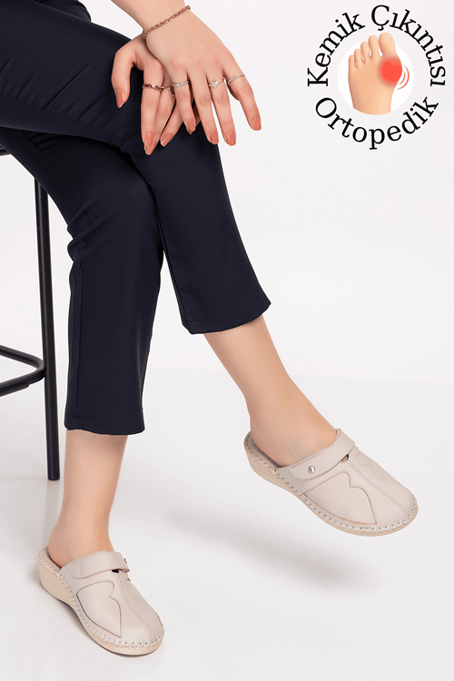 Gondol Hakiki Deri Kemik Çıkıntısına Özel Terlik-yprk.511